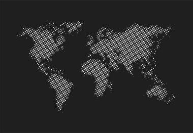 Hayali dünya haritası tasarımı