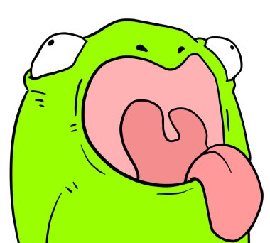 Mutlu kurbağa vektör illüstrasyonu 