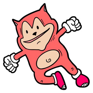 Hız kedisi vektör çizimi