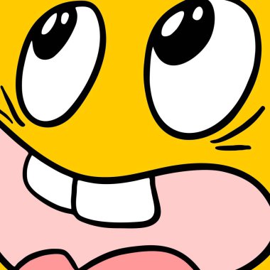 Şaşırtıcı mutlu vektör çizimi