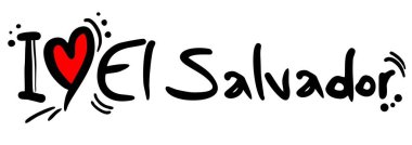 El Salvador sevgi vektör illüstrasyonu
