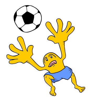 futbol kalecisi vektör illüstrasyonu