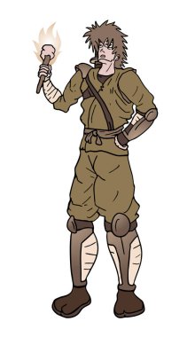 Klasik samuray vektör illüstrasyonu 