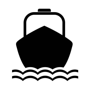 motorlu tekne düz çizim vektör çizimi