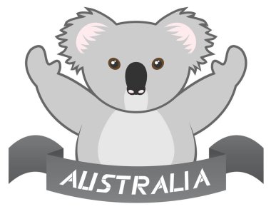 Koala Avustralya vektör illüstrasyonu