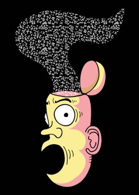 yaratıcı baş vektör illüstrasyonu