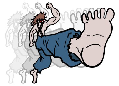 Spped punch vektör illüstrasyonu