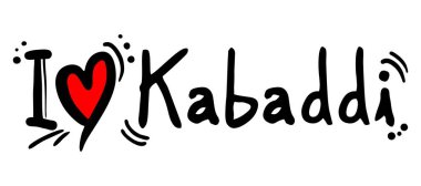 Kabaddi sevgi vektör illüstrasyonu