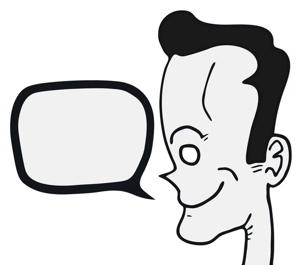 Векторная Иллюстрация Персонажа Комикса Речевым Пузырем Сообщение Чате — стоковый вектор