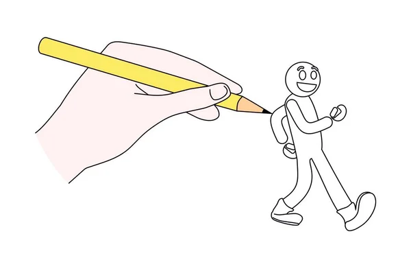 Vektor Illustration Der Handgezeichneten Comicfigur — Stockvektor
