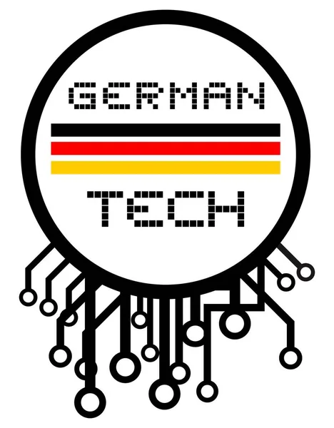 Illustration Des Deutschen Tech Symbolvektors — Stockvektor