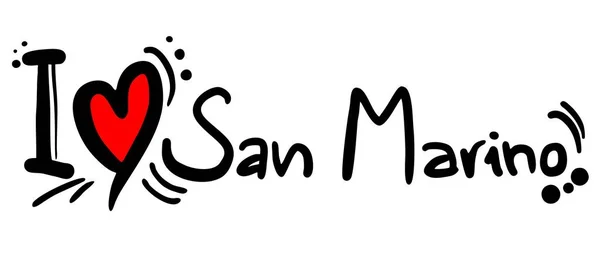 Любіть Векторну Ілюстрацію Сан Марино — стоковий вектор