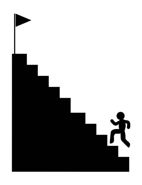 Subir Escaleras Icono Vector Ilustración — Archivo Imágenes Vectoriales