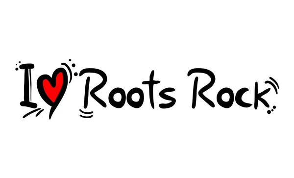 Roots Rock Muziek Stijl Liefde — Stockvector