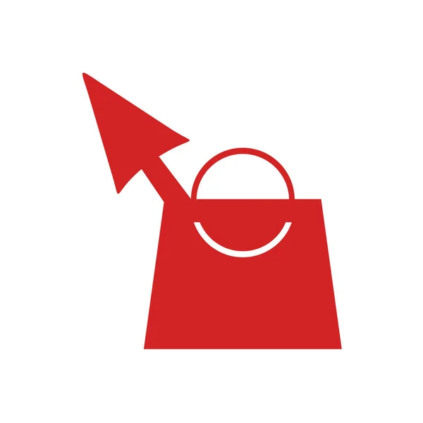 Laden Tasche Symbol Vektor Illustration — Stockvektor