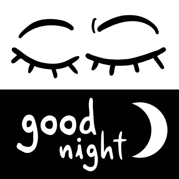Dobrý Noční Symbol Vektorové Ilustrace — Stockový vektor