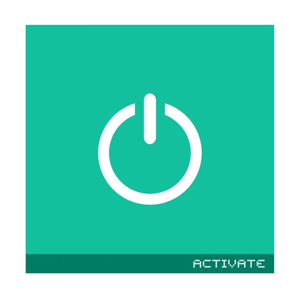 Plat Activer Icône Vectoriel Illustration — Image vectorielle