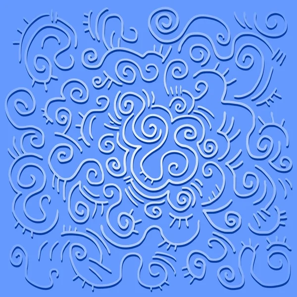 Illustration Vectorielle Ondes Bleues — Image vectorielle