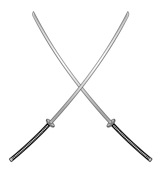 Vector Illustration Crossed Swords Icon — Stock Vector