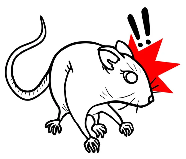 Vector Illustratie Van Een Leuke Cartoon Rat — Stockvector