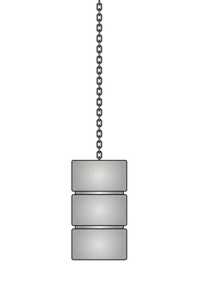 鉄の重量設計ベクトル図 — ストックベクタ