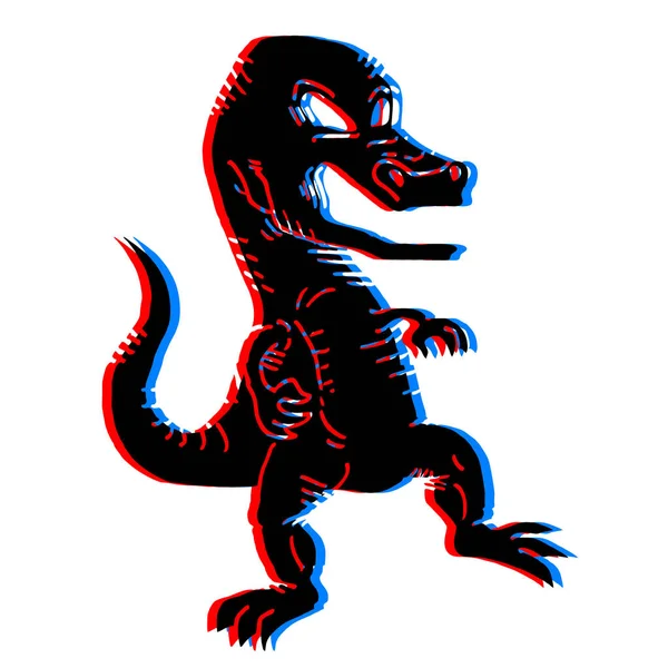 Ilustración Vectorial Del Dinosaurio — Archivo Imágenes Vectoriales