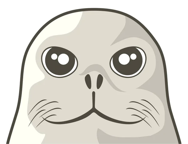 Seal Perro Cara Vector Ilustración — Vector de stock