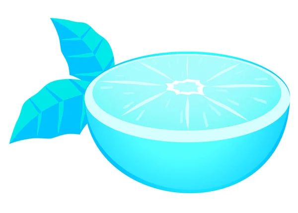 Azul Limón Vector Ilustración — Vector de stock