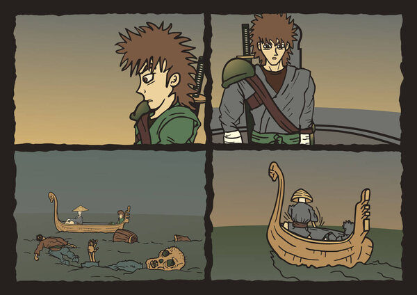 Art draw vignettes vector illustration