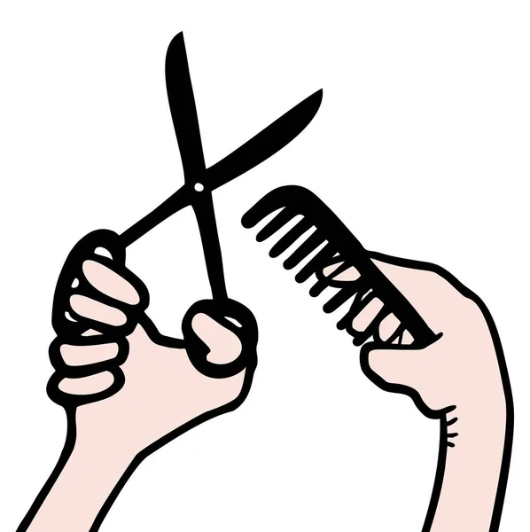 Handfriseur Vektor Illustration — Stockvektor