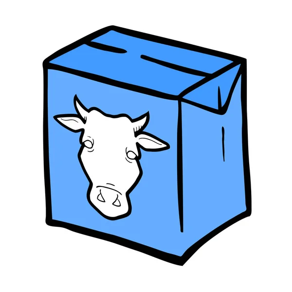 Vector Caja Leche Vector Ilustración — Vector de stock