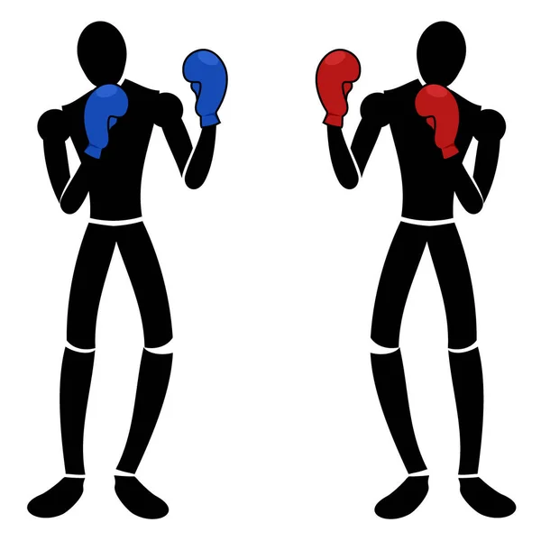 Vektor Tecknad Illustration Boxers — Stock vektor