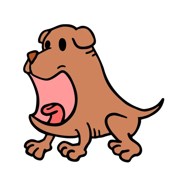 Desenho Animado Cão Vetor Ilustração —  Vetores de Stock