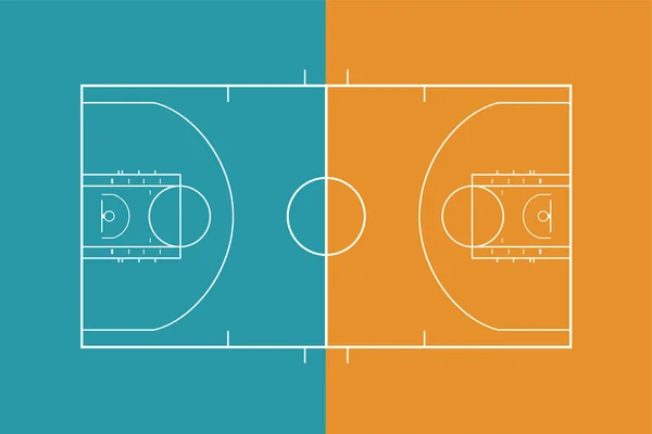 Basketball Court Vector Illustration — Stock Vector