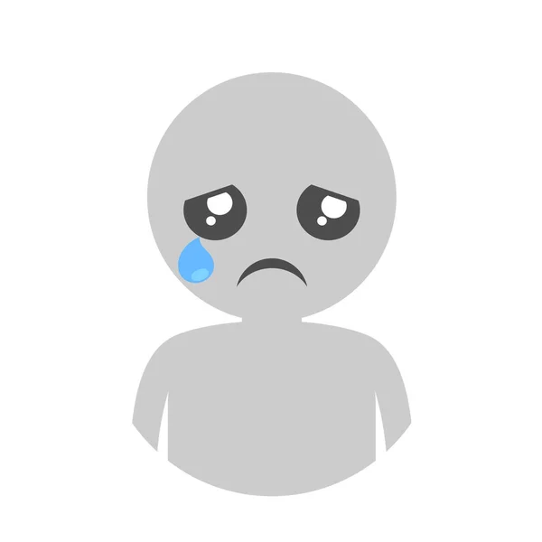 Cry Face Vector Illustration — Stock Vector