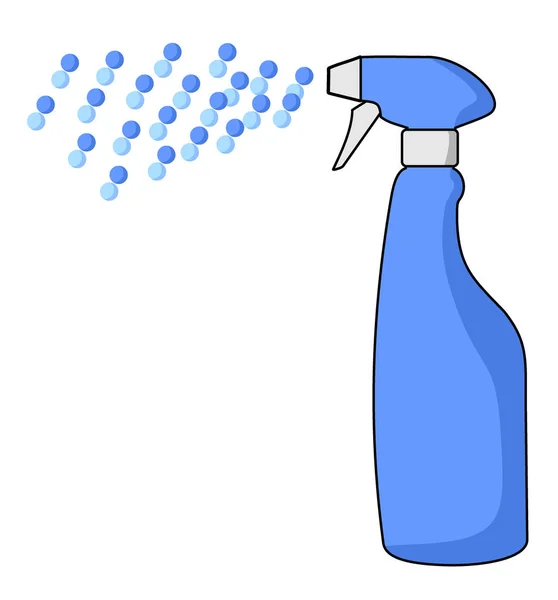 Botella Spray Limpieza Con Burbujas Jabón Líquido — Vector de stock