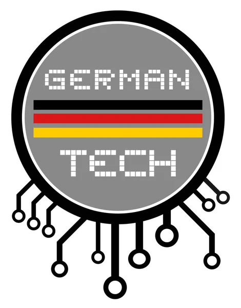 Illustration Des Deutschen Tech Vektors — Stockvektor