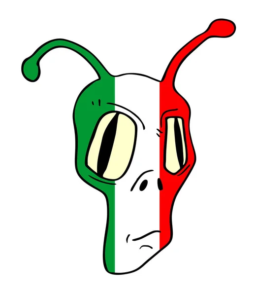 Italien Alien Vektor Illustration — Stockvektor