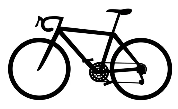 Ícone Bicicleta Fundo Branco —  Vetores de Stock
