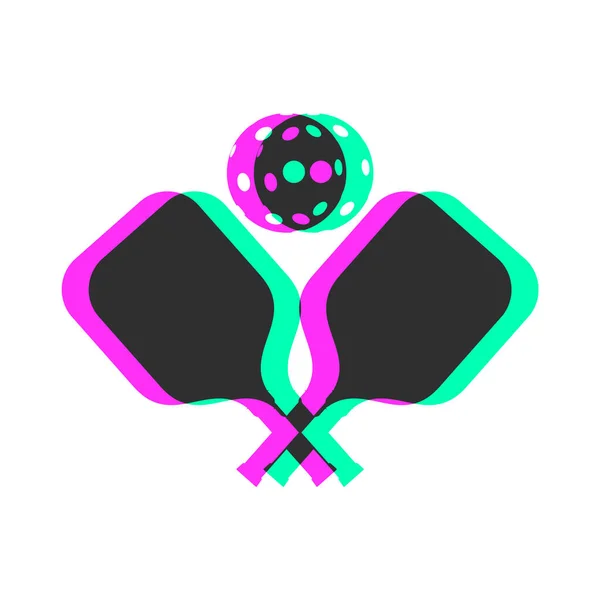 Pickleball sporu görsel efekt çizimi