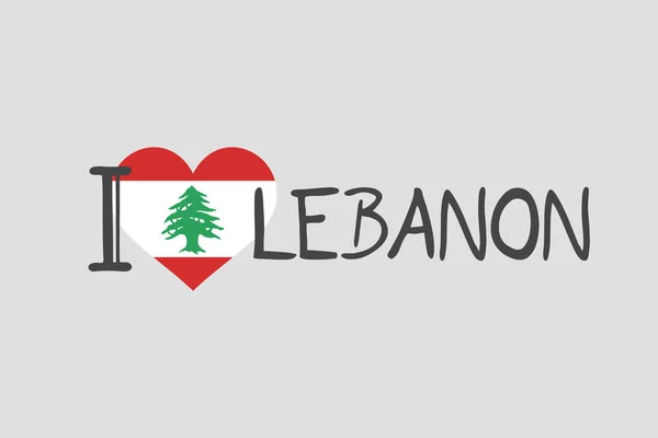 Αγαπώ Λιβάνου Σύμβολο Διανυσματική Απεικόνιση — Διανυσματικό Αρχείο
