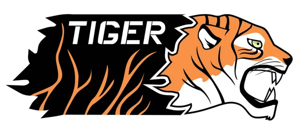 Sticker Tiger Vector Illustration — Stock Vector