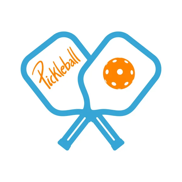 Illustrazione Vettoriale Simbolo Sport Pickleball — Vettoriale Stock