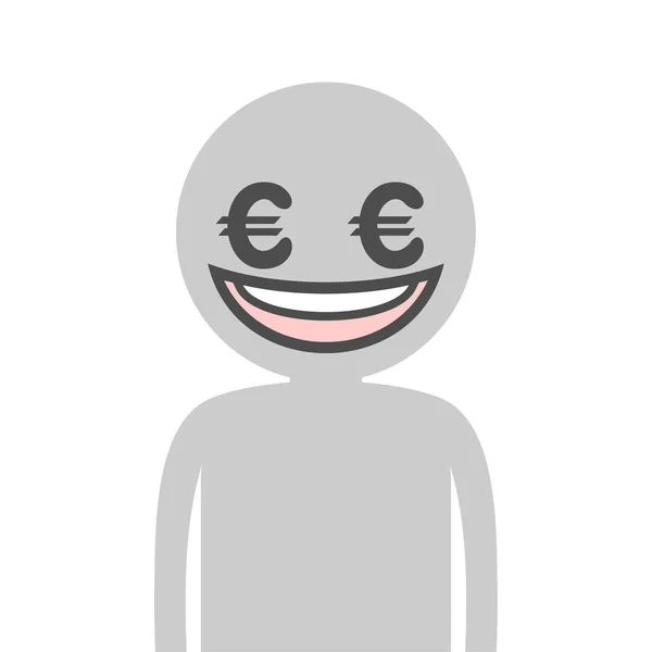 Business Emoji Uttryck Vektor Illustration — Stock vektor