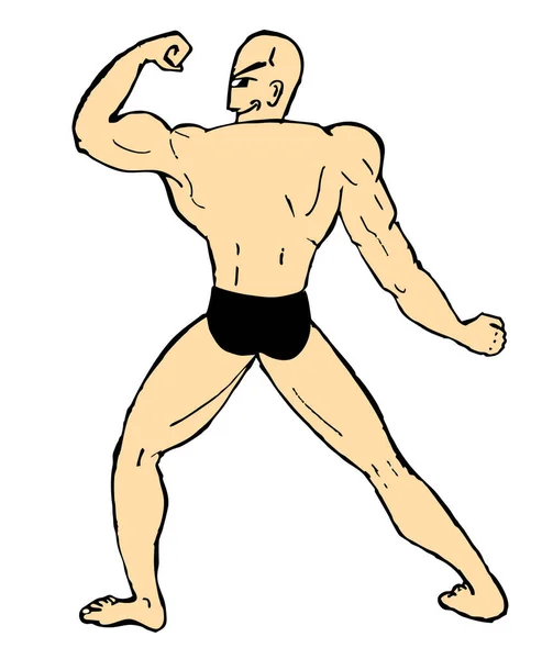 Vector Cartoon Illustration Athlete Character — Stockvektor