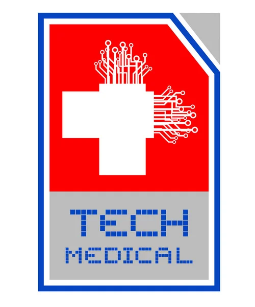 Tecnologia Ilustração Vetor Médico — Vetor de Stock