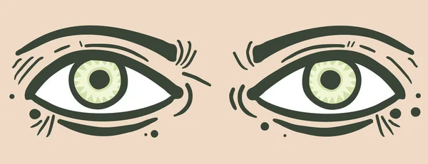 Ilustração Vetor Etiqueta Dos Olhos —  Vetores de Stock