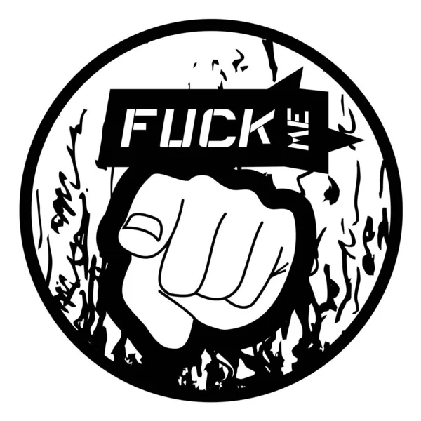 Fuck Phrase Vector Illustration — Vettoriale Stock