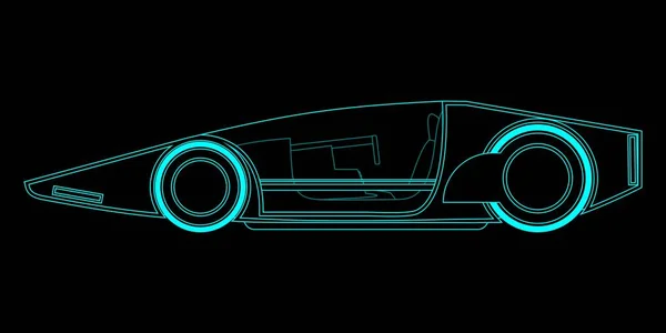 Векторная Иллюстрация Будущего Автомобиля — стоковый вектор