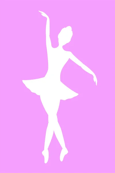 Bailarina Chica Símbolo Vector Ilustración — Vector de stock